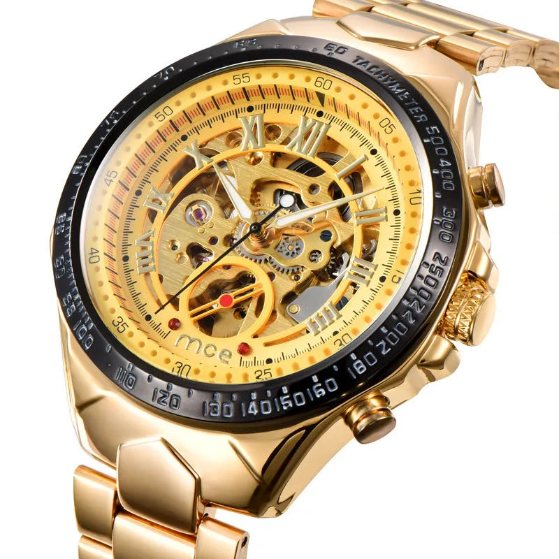MCE men's mechanical watch with explosion-proof case in four colour variations