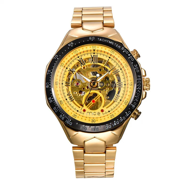 MCE men's mechanical watch with explosion-proof case in four colour variations