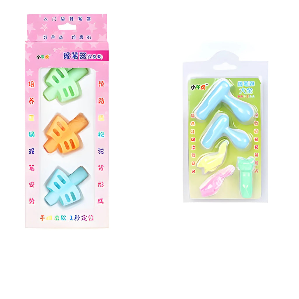 Cartoon children pen holder with soft rubber grip for correcting writing posture