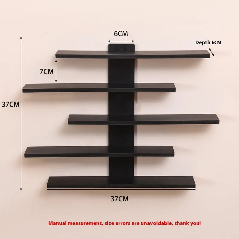 Five-tier wall-mounted PVC storage rack for blind boxes and toy display in choice of colours