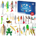 Blind box fishing gear Christmas gift set of 24 metal pieces in assorted colours