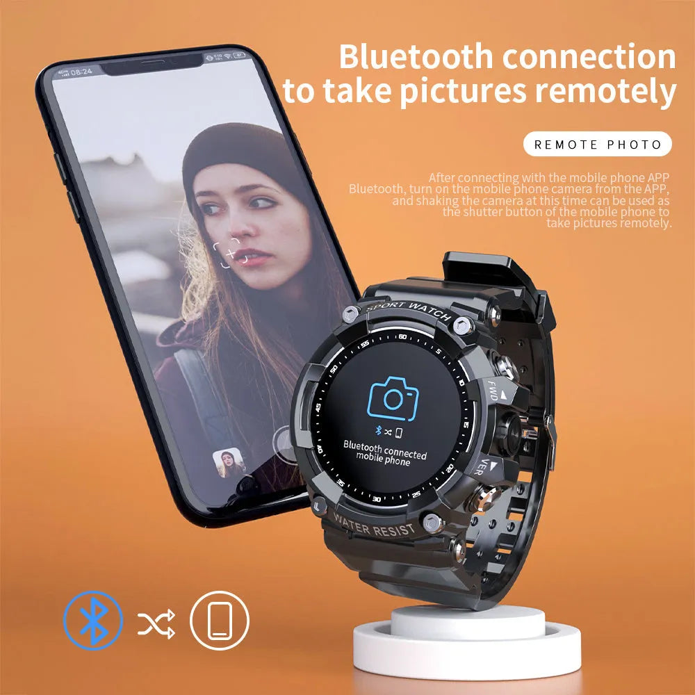 ATTACK 3 IP67 waterproof smart sports watch in black with round colour display