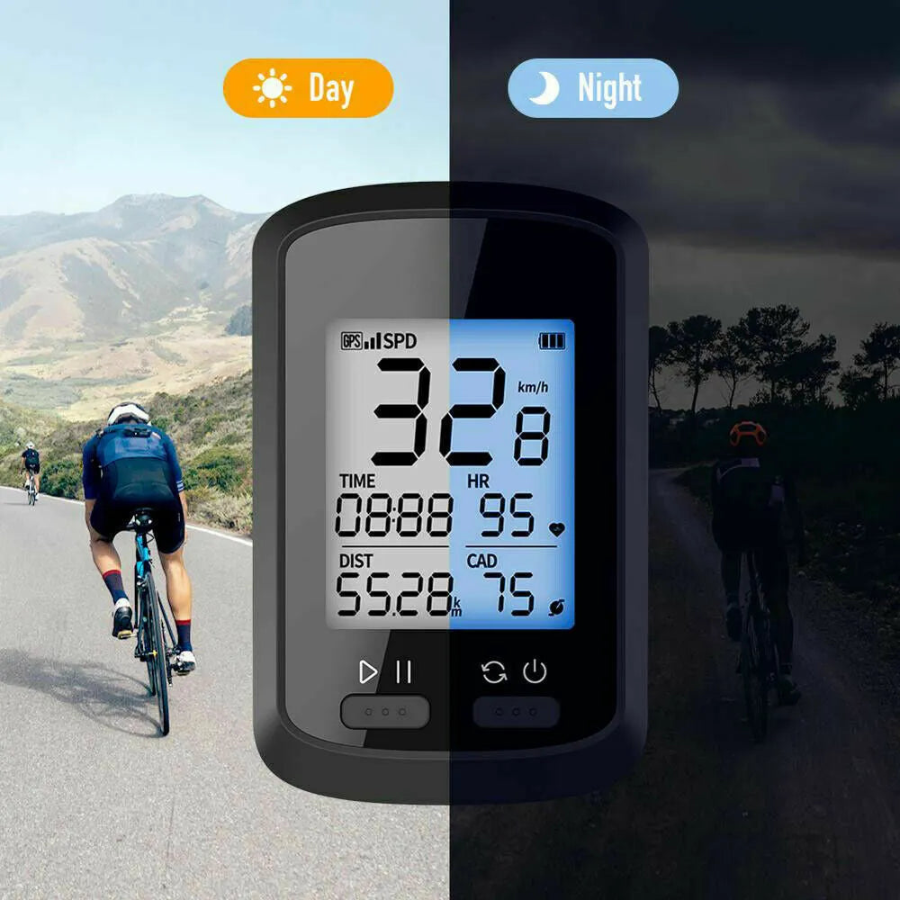 Black plastic waterproof bicycle stopwatch for cycling timing