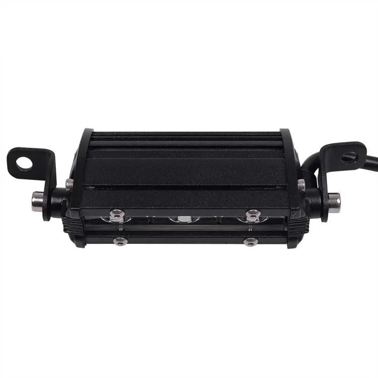 Black 9W LED car dome light with 10-30V range, single-row 2525 light source and 10000-hour life rating.