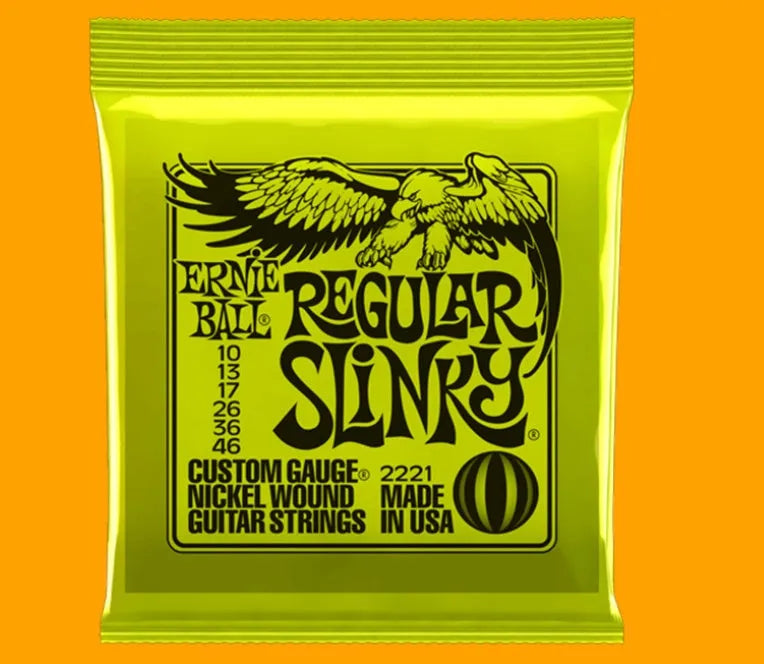 Set of nickel-plated alloy electric bass guitar strings for rock and metal music.