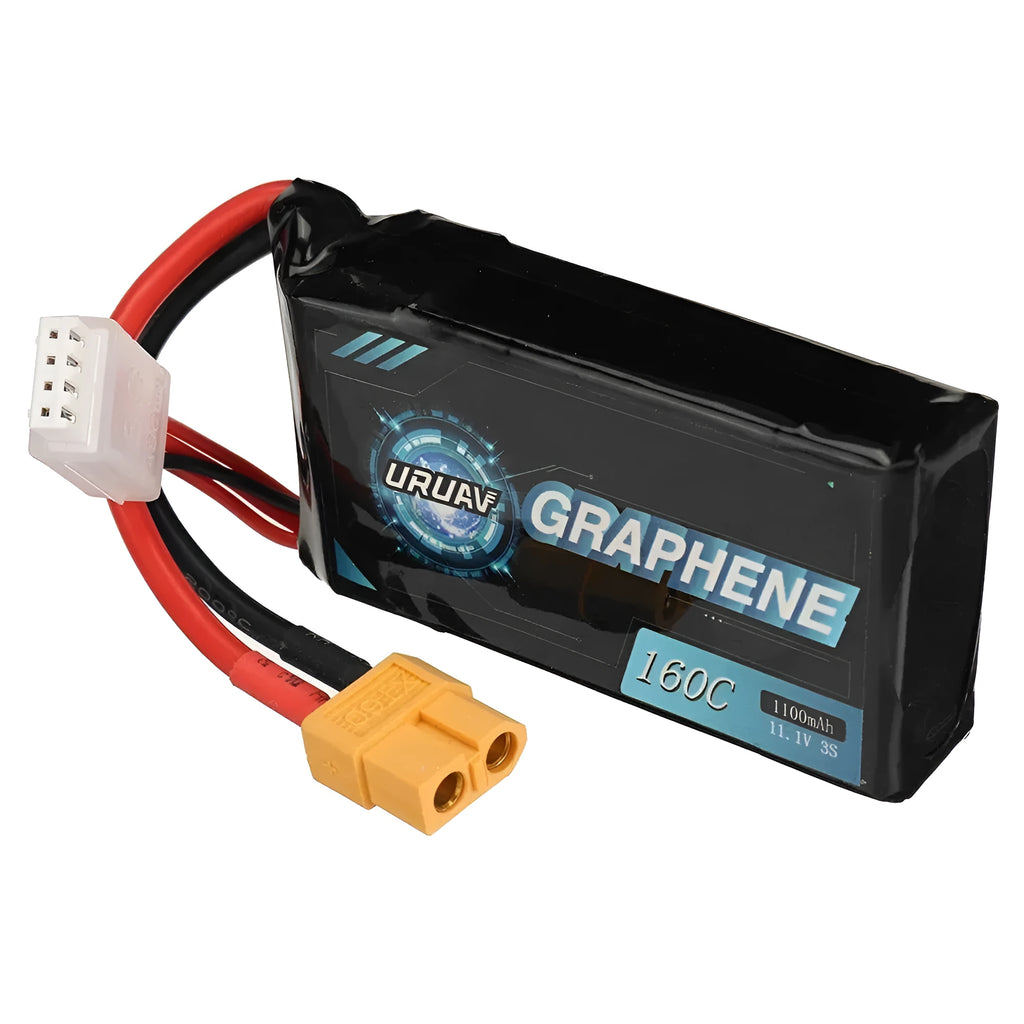 A 7.4V 1200mAh lithium battery for RC models measuring 15mm by 36mm by 70mm.