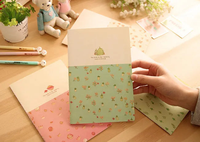 A5 portable notebook 21x14cm with broken flowers cover design for student school supplies