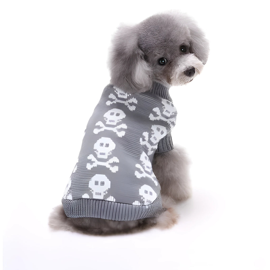Polyester pet sweater in British style, available in multiple sizes and colours for small dogs and cats