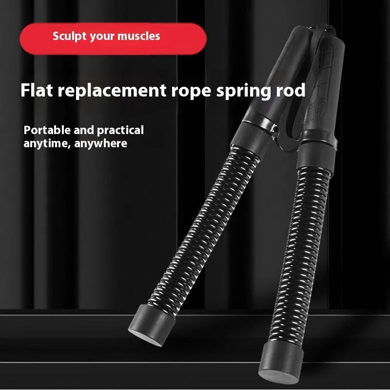 2-Pack TPE spring bar set, cordless flat replacement sling rope for home gym arm and chest exercises