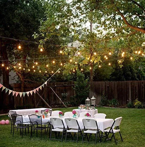 Waterproof solar-powered LED string lights with PVC shell for outdoor garden use