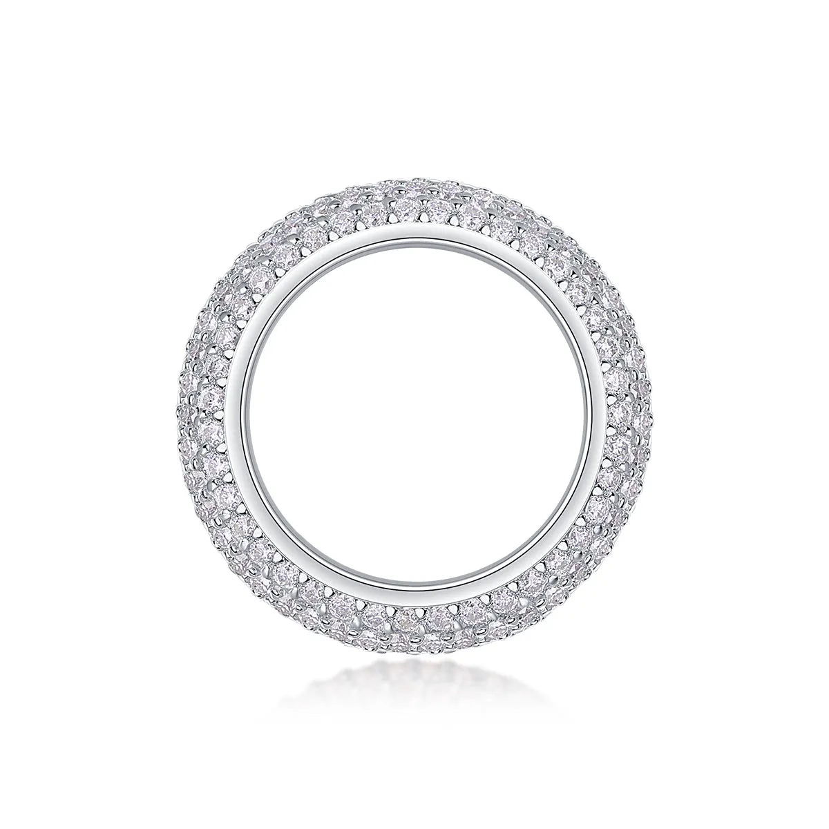 Moissanite ring with S925 silver platinum-plated band, GRA certificate, gift box, sizes 5-9