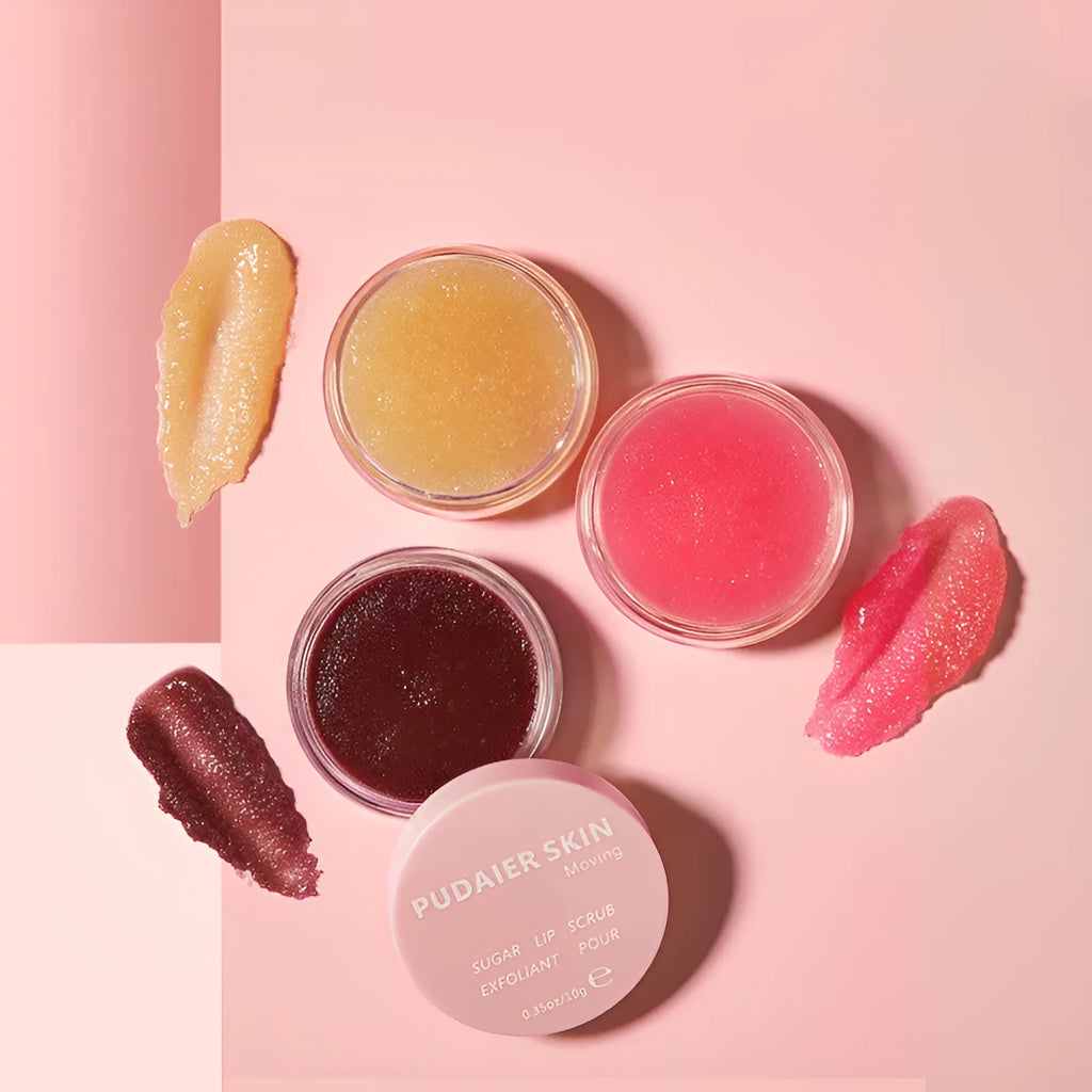 Honey Milk Soft Lip Scrub 8g in pink peach colour in a small pot with lid
