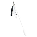 Telescopic cat fishing rod toy with feather teaser and bell, extended to 80cm
