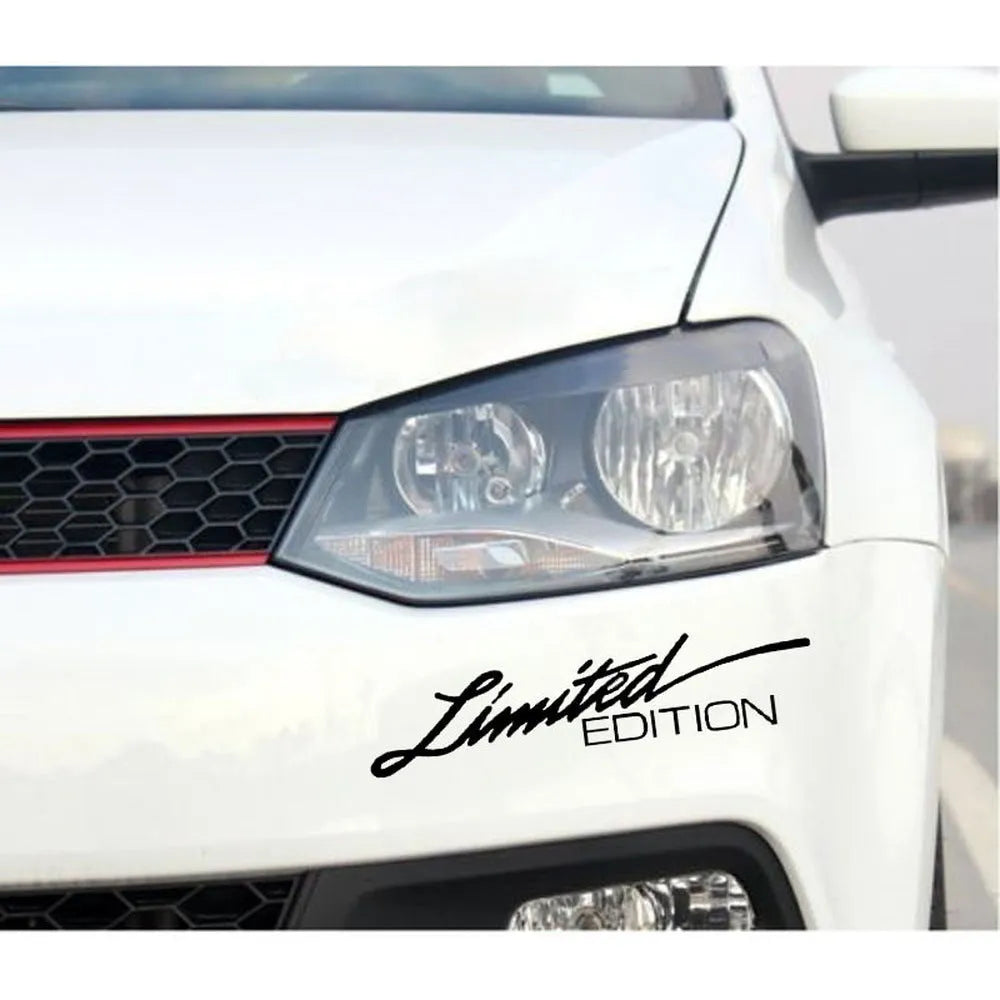 Reflective British-style bumper sticker showing black, white, and colourful options, size 16cm by 3.8cm.