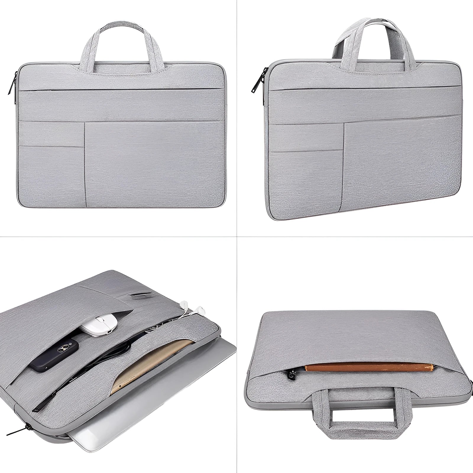 Waterproof polyester laptop inner bag in black for 15.6 inch notebooks