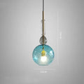 Glass bar counter chandelier with adjustable cord and LED lights