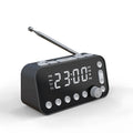 Black DAB bedside alarm clock with LED display and pig tail antenna