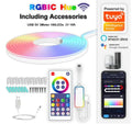 3 metre long RGB magic colour neon light strip with remote control for Bluetooth and Wi-Fi adjustment