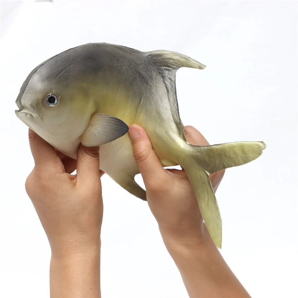 PU simulated fish model ornament in yellow-fin tuna style on a white background.