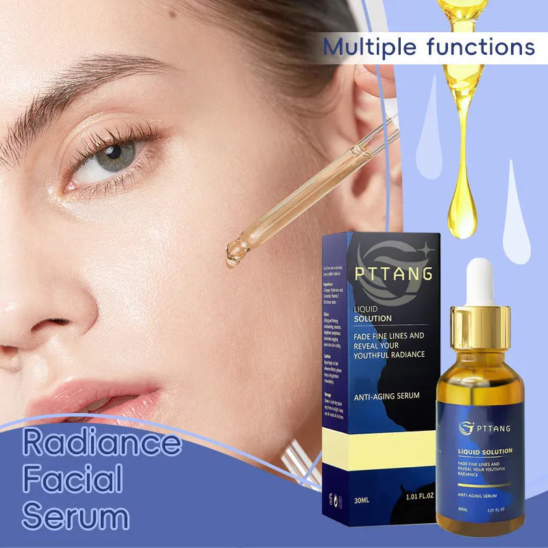 Glorious Facial Liquid moisturiser in 10.1x3.3x3.3cm packaging for home skincare