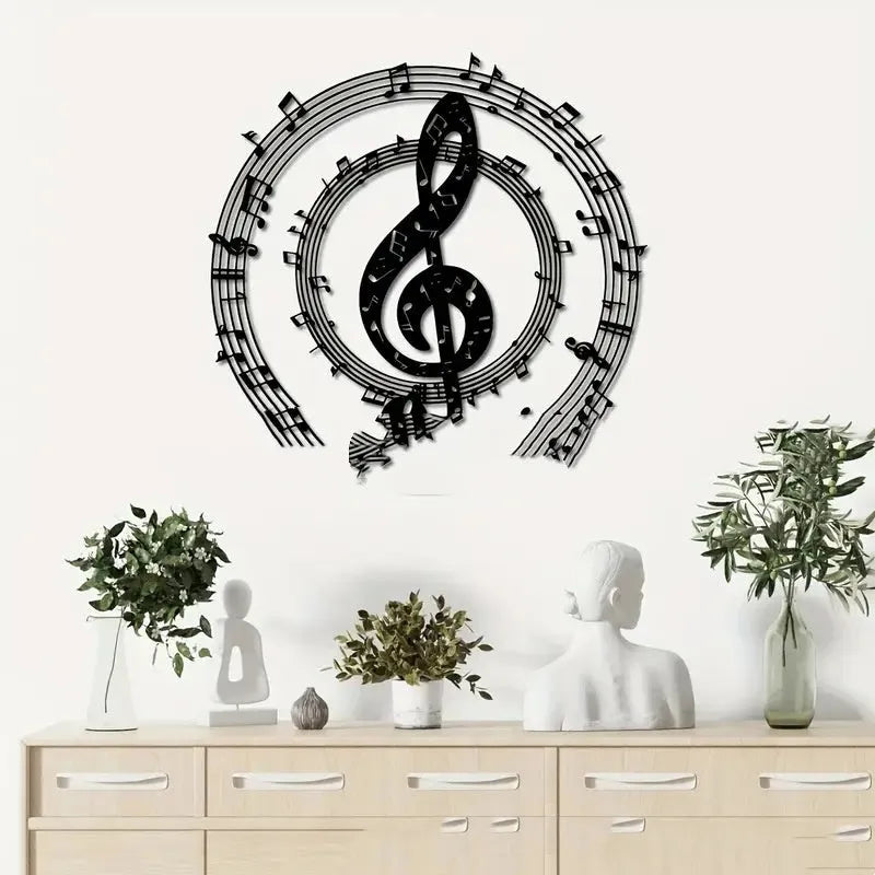 Black iron geometric wall pendant decoration for modern simplicity living room or bedroom