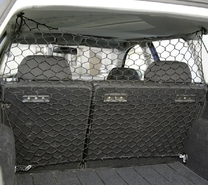 Black mesh dog protective car barrier net 120cm by 70cm for hatchback trunk isolation