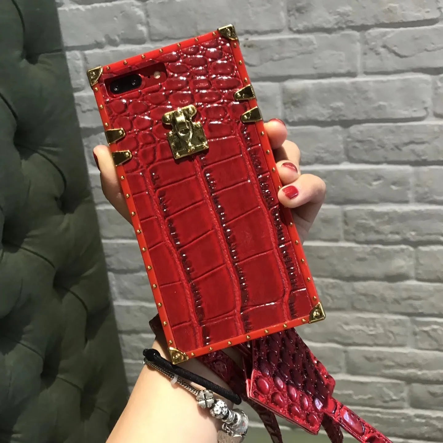 Silicone soft TPU phone case back cover for iPhone in solid colour black, red, or green