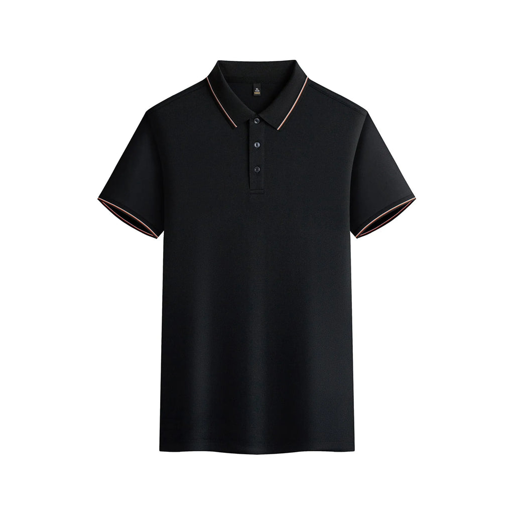 Short-sleeve polo shirt in polyester fibre available in multiple solid colours
