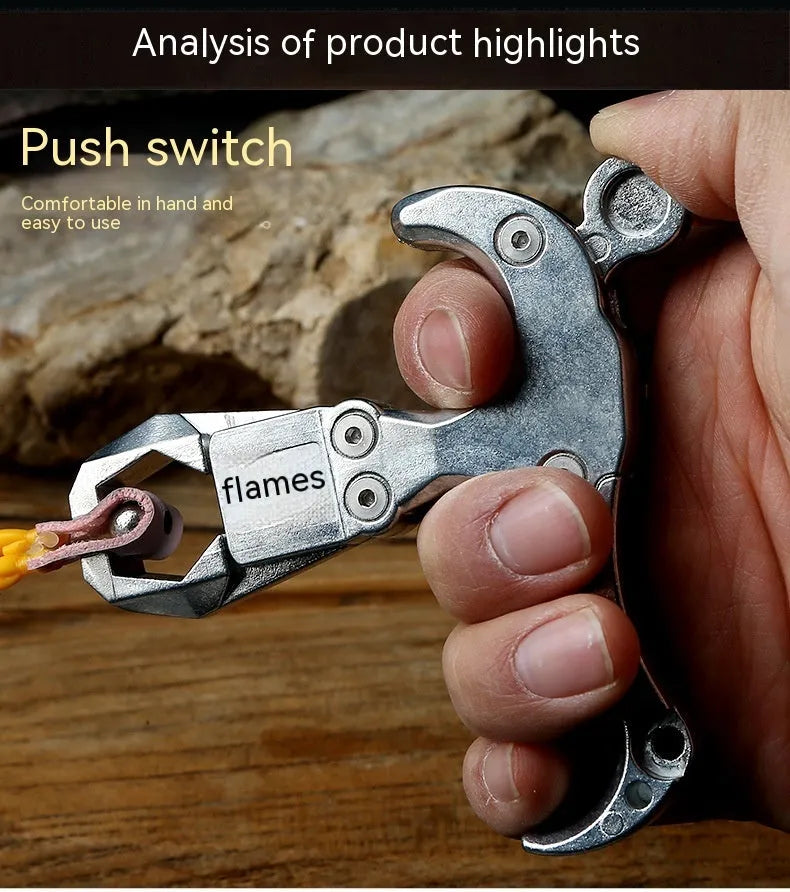 Zinc alloy fishing release aid with two-axis harpoon clip and stainless steel dispenser for spearfishing