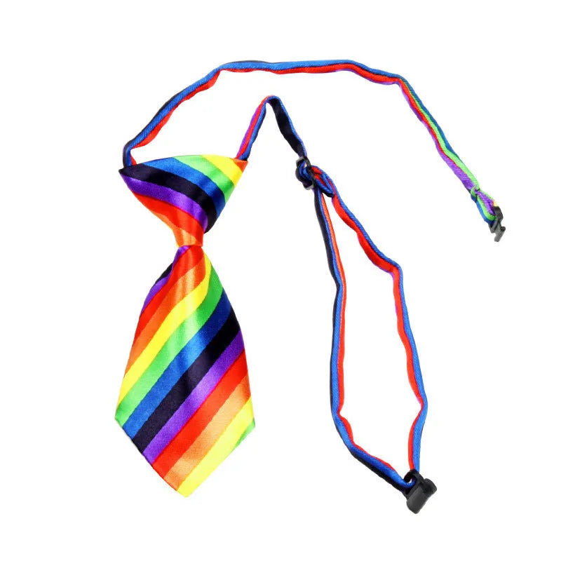 Nylon pet tie bow tie in solid colour, 10.5 x 5 cm, on a white background