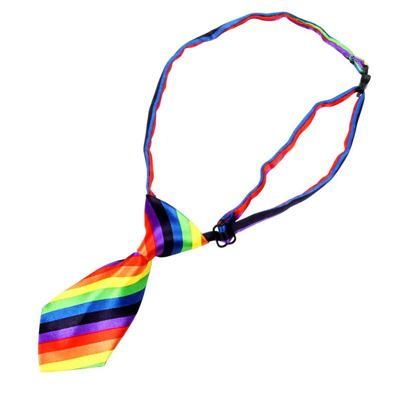 Nylon pet tie bow tie in solid colour, 10.5 x 5 cm, on a white background