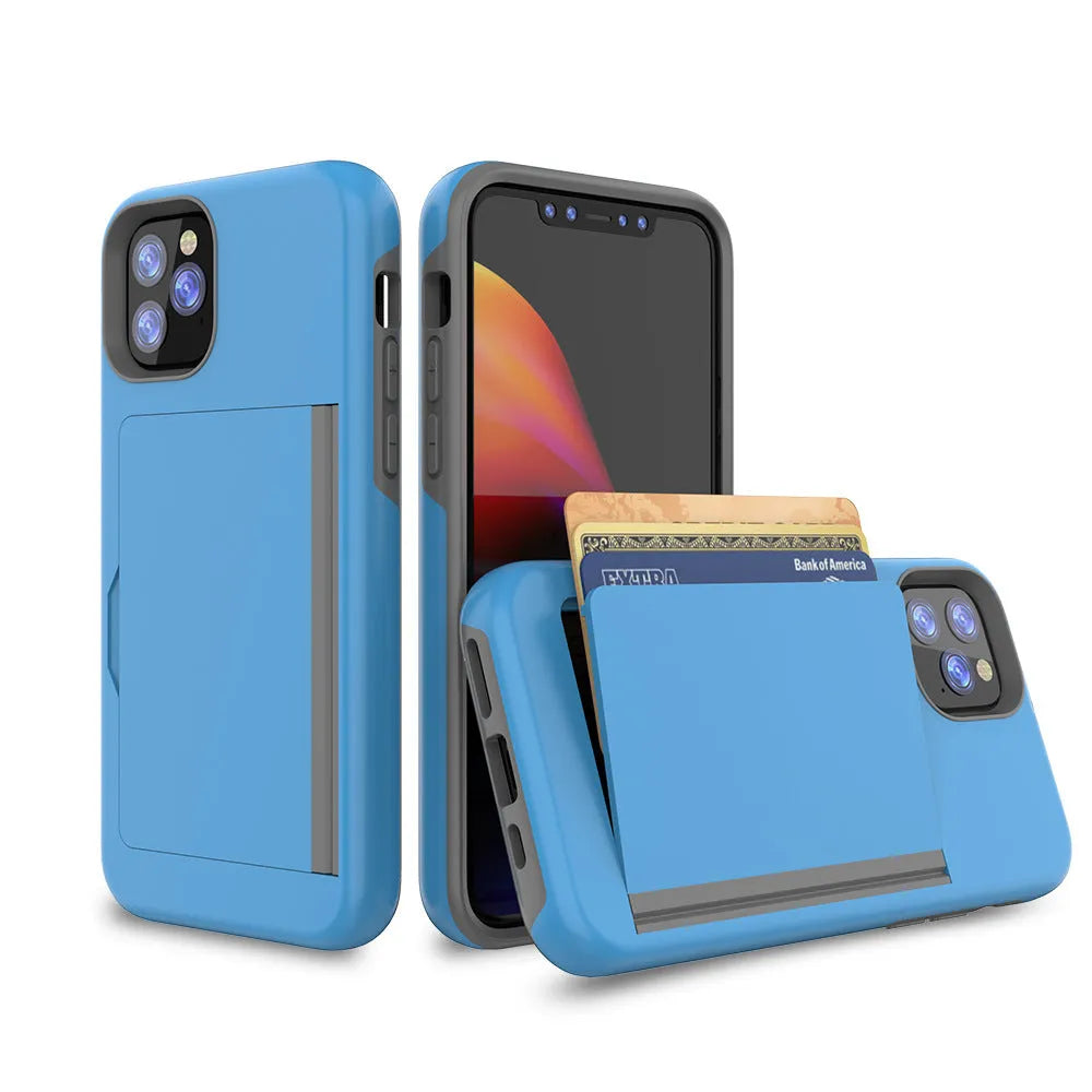 Slim black protective case for Apple iPhone 11 Pro Max on a table.