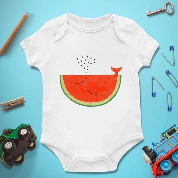 Customised 100% cotton baby romper in blue for 0-3 months, with personalised text design