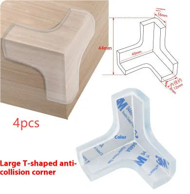 Baby silicone protective pad L-shaped thickening anti-collision table corner cover set of 12 pieces