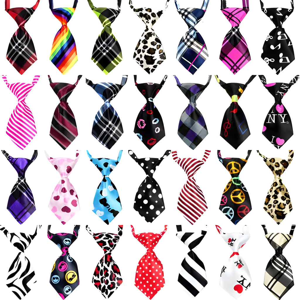 Nylon pet tie bow tie in solid colour, 10.5 x 5 cm, on a white background