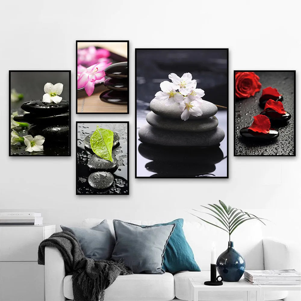 Canvas wall art print of a spa orchid in fashion and simplicity style, available in multiple sizes
