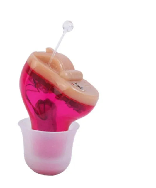 ABS hearing aid in skin colour for left ear with lightweight plastic housing