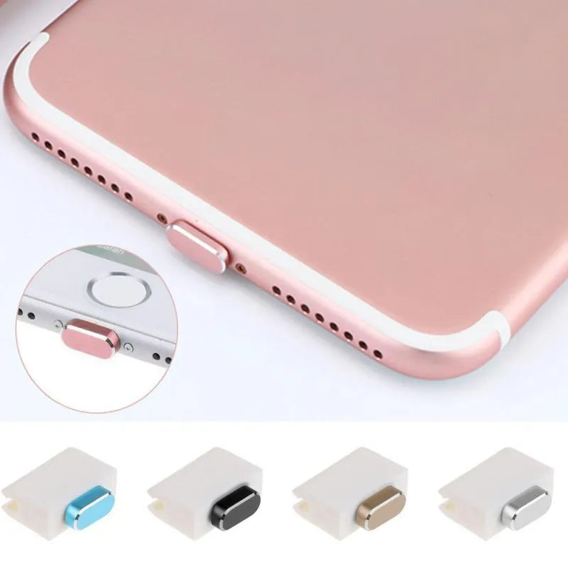 Aluminium alloy iPhone charging port dust plug in metallic gold colour