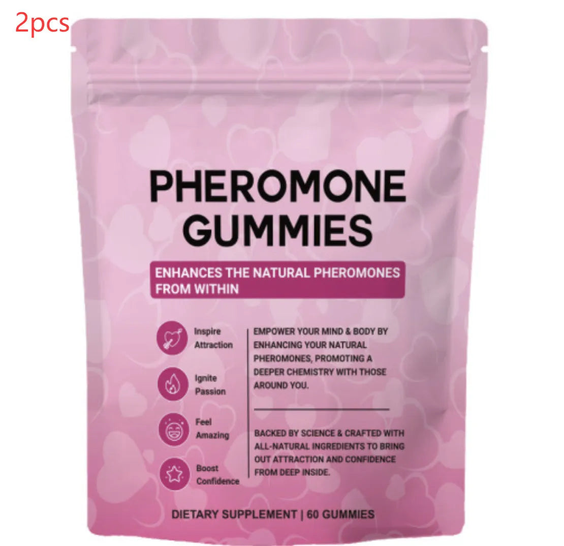 60 edible pheromone gummy tablets in resealable packaging for household insect control