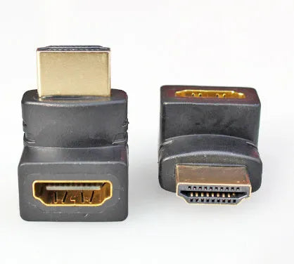 270-degree HDMI adapter cable with square bend for TV laptop wiring protection