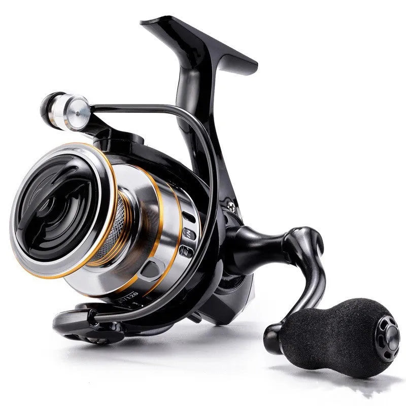 All-metal spinning fishing reel with EVA grip, shown in a size from the RY series.
