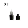 A small bottle containing 5ml of black confidentiality seal ink for privacy stamps.