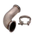 Stainless steel V-clamp pipe foot downpipe component for plumbing