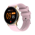 Black smartwatch with blood pressure monitoring on a silicone strap, showing a 1.28-inch touchscreen display.