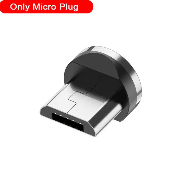 USLION circular magnetic charging cable with aluminium alloy housing and LED indicator