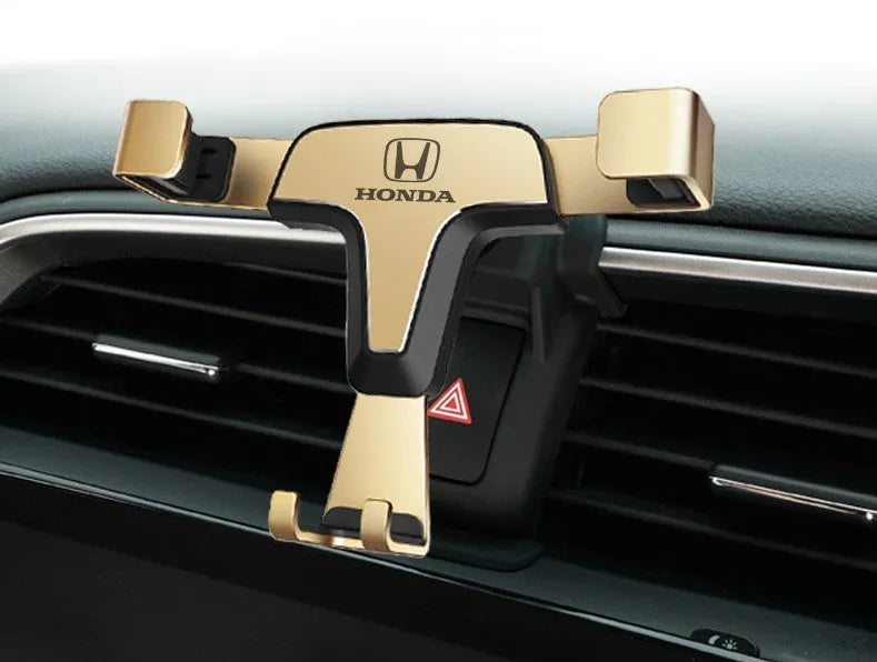 Car phone bracket snap-on gravity support for dashboard outlet in Athens Black