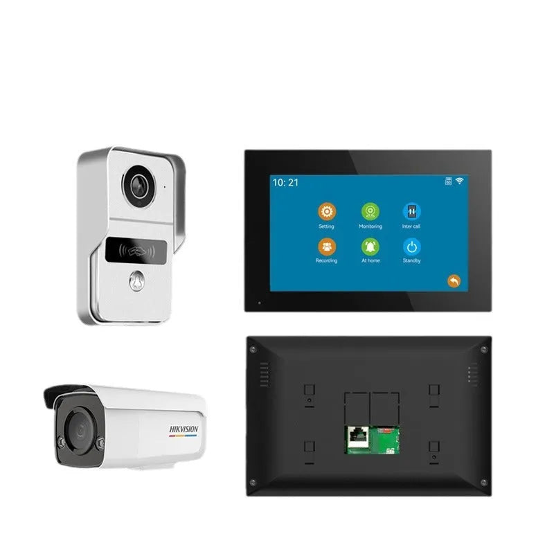 10 inch colour video intercom doorbell system with outdoor camera and indoor monitor