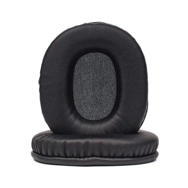 Black soft PU leather replacement earmuffs for Sony MDR-1R headphones, two pieces