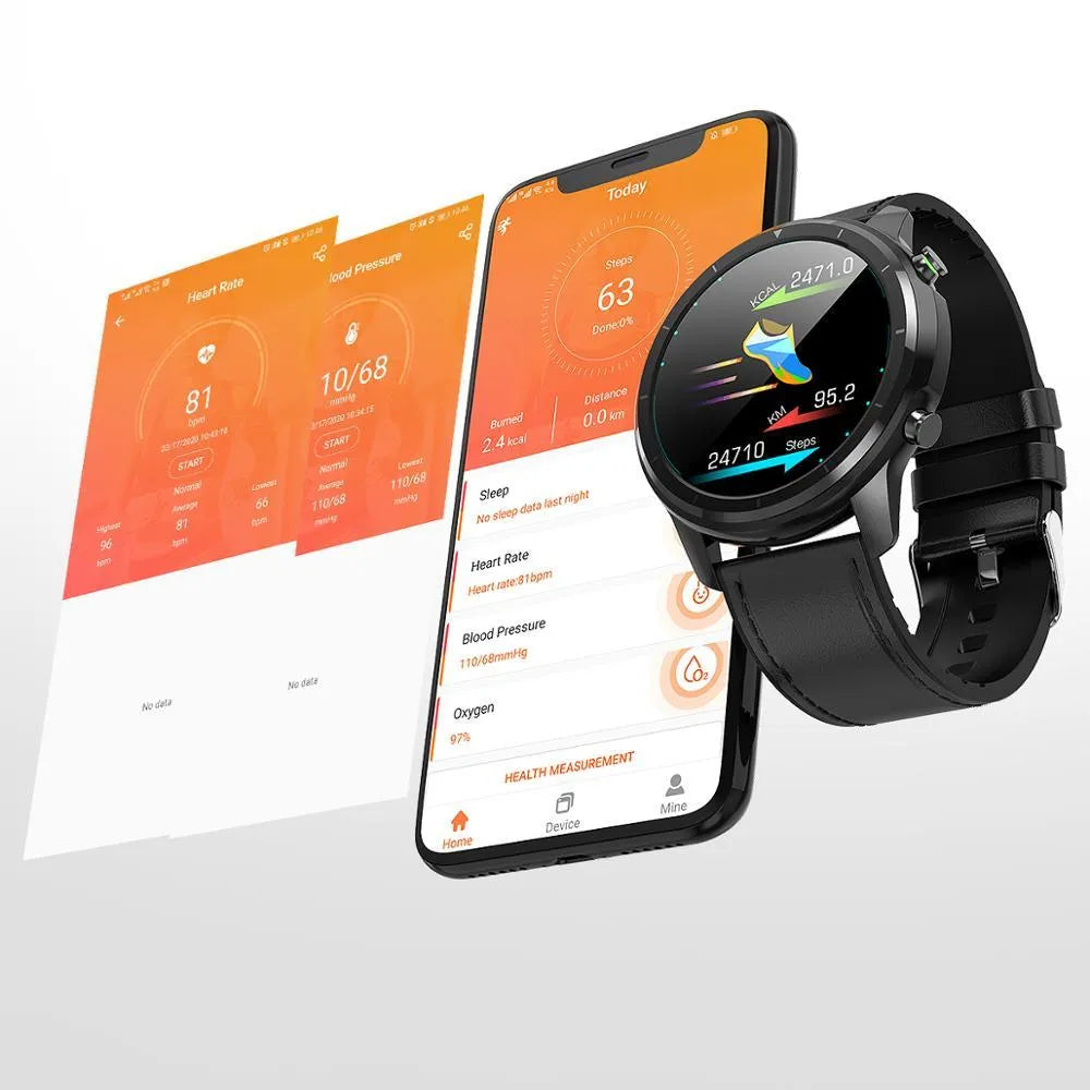 LEMFO LF26 smart bracelet in Black, Brown, or Silver with a 1.3-inch screen.