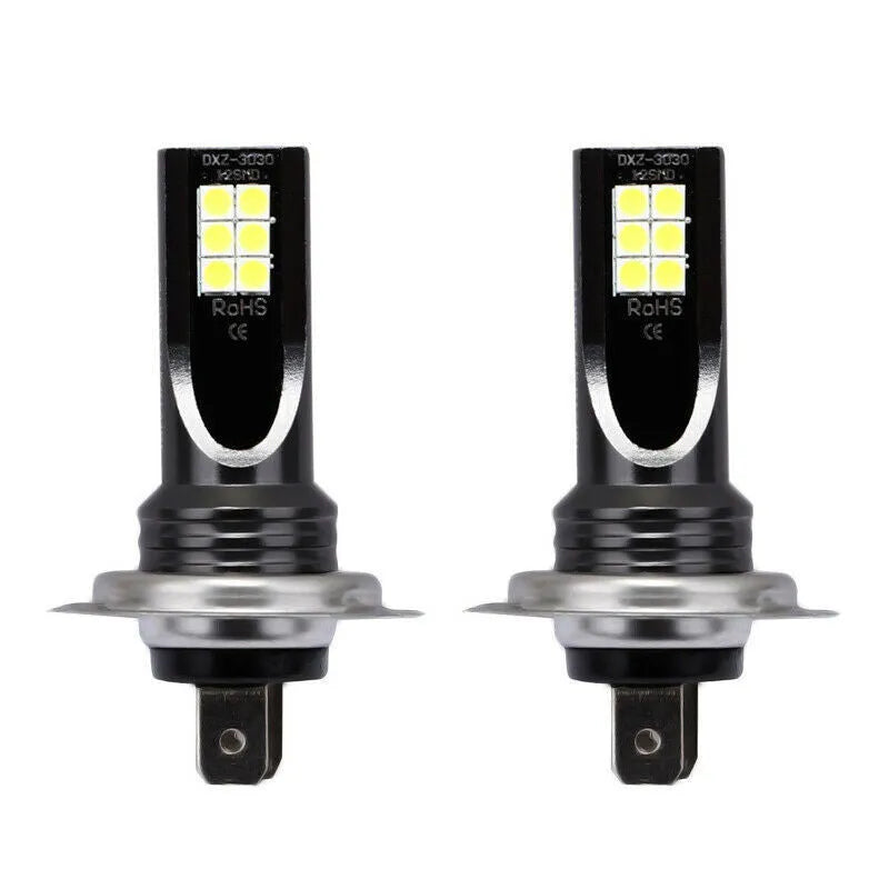 H7 110W LED fog light bulb with aluminium housing and 12 SMD LEDs.